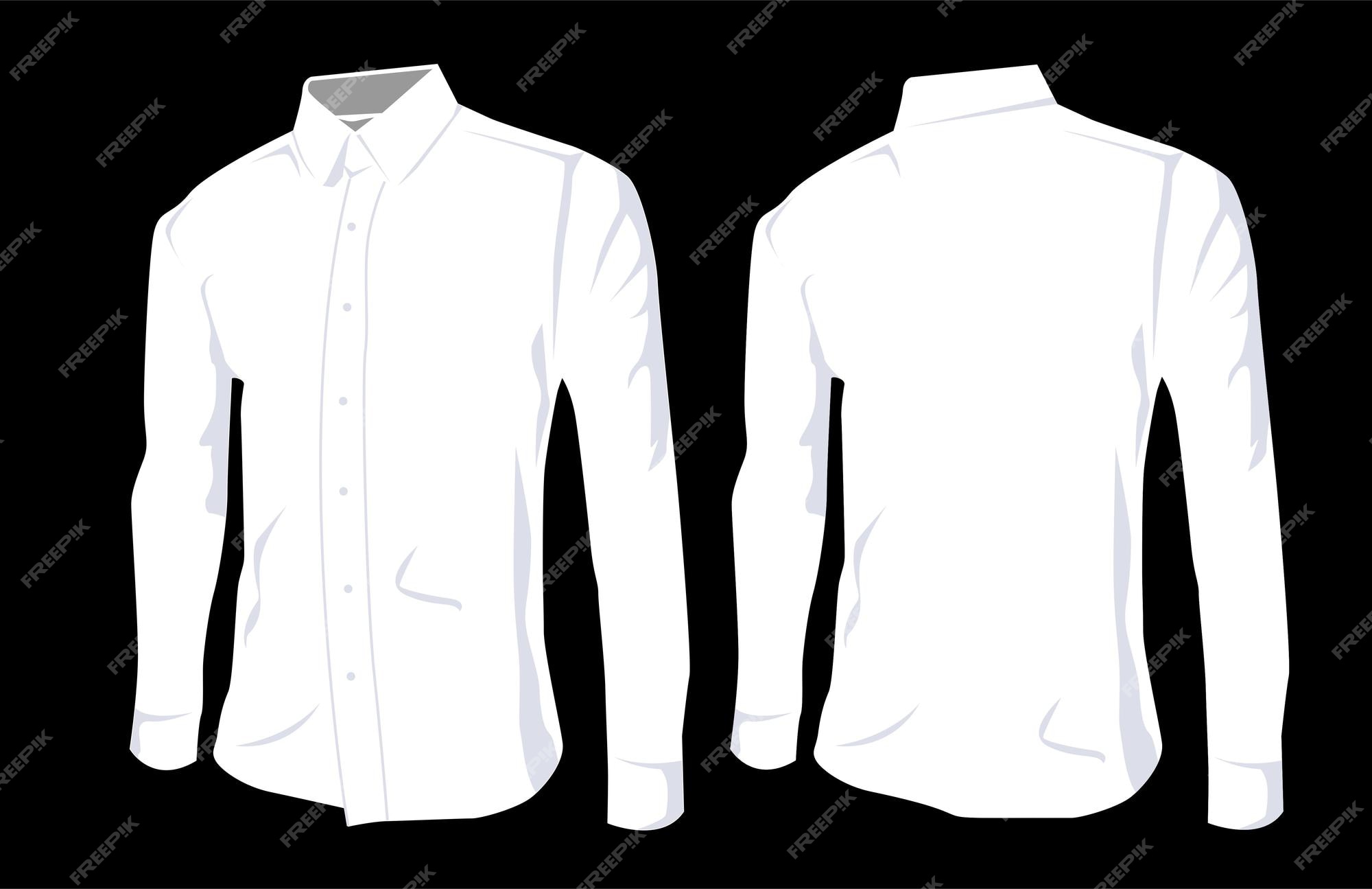 Premium Vector | Shirt template realistic white color vector front and ...