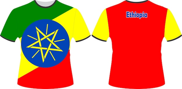 A shirt that says ethiopia flag on it