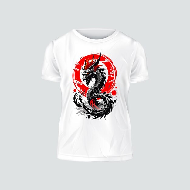 Shirts Dragons Elegance Samurai Spirit