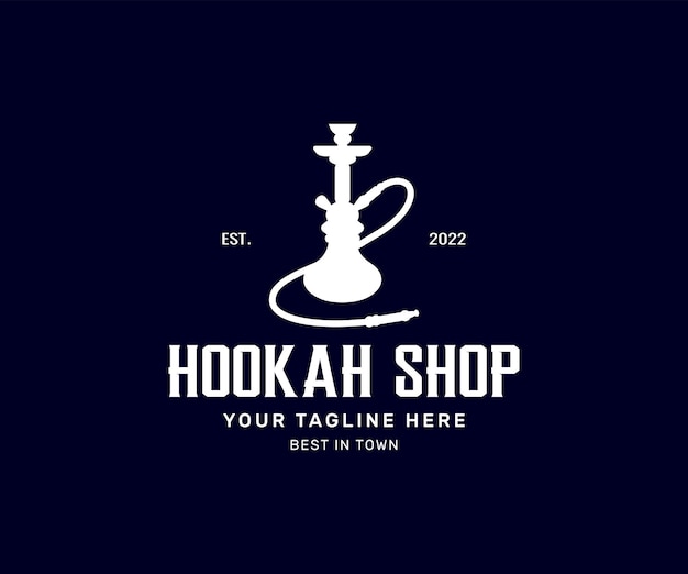 Шаблон векторного дизайна логотипа shisha hookah