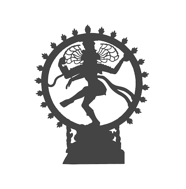 Shiv Nataraj lord Shiva silhouette vector Shiva silhouette graphic