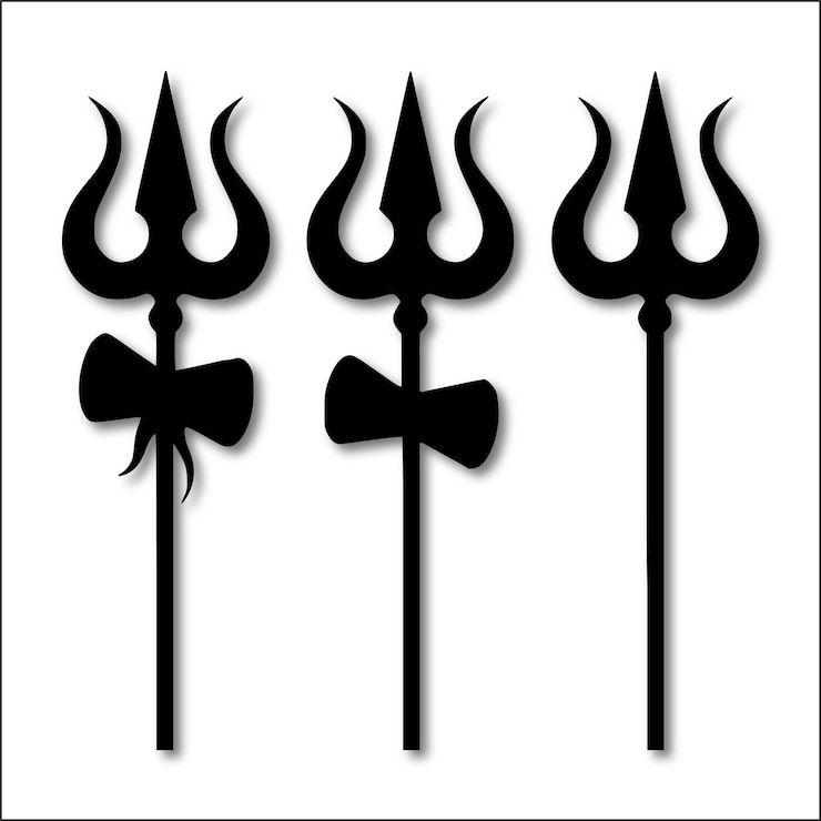 वेक्टर shiva god trishul trident vector illustration