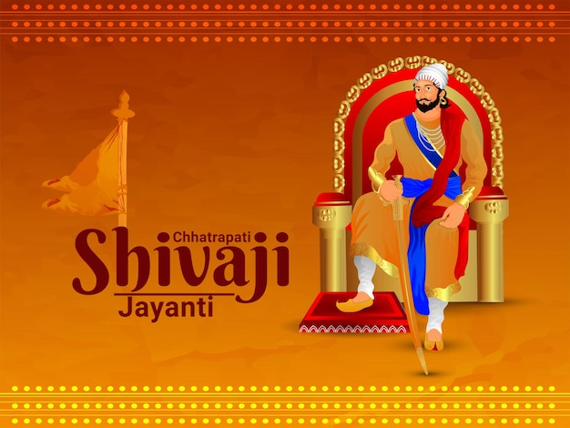 Sfondo dell'illustrazione di shivaji jayanti