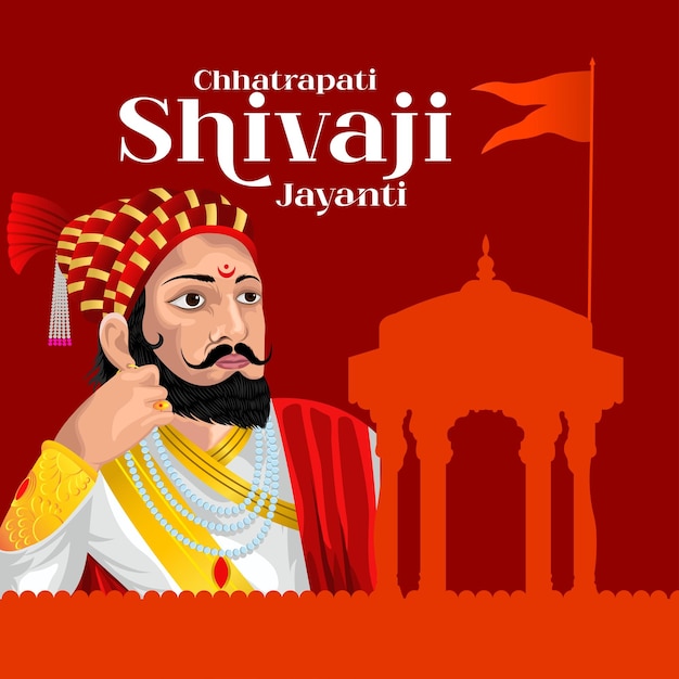 Shivaji maharaja creatief vectorontwerp