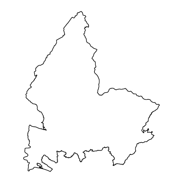 Shkoder County kaart administratieve onderverdelingen van Albanië Vector illustratie