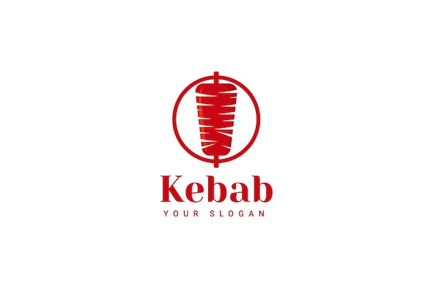 Shoarma-logo voor restaurants en markten. Döner Kebab-logo sjabloon.