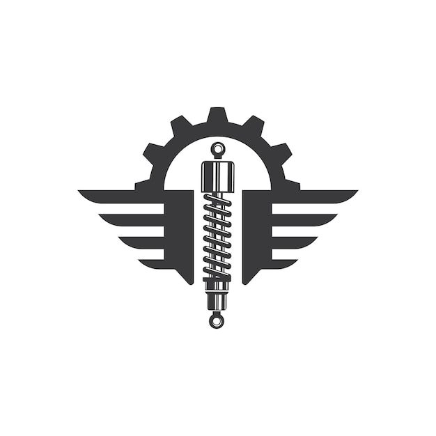 Shock absorber wings  icon vector illustration design template