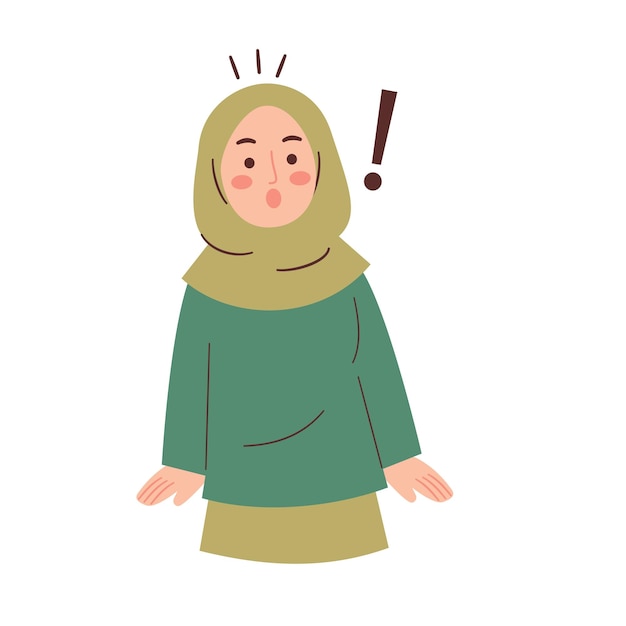 Shocked muslim woman