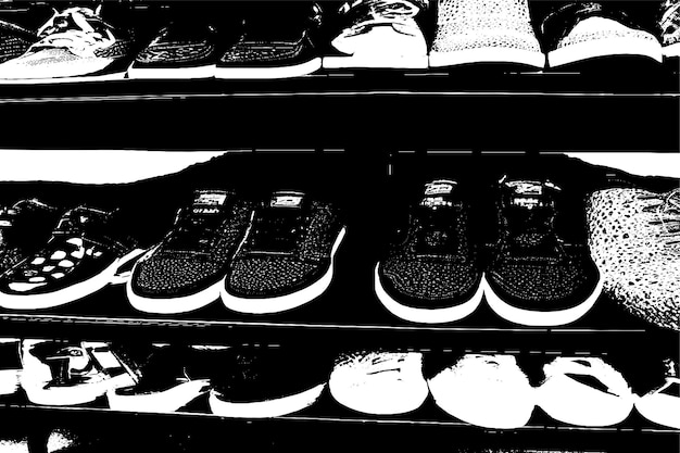 Vector shoe black and white texture vector illustration image overlay monochrome grunge background texture