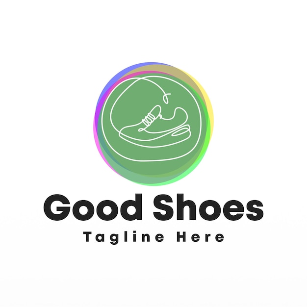 Shoe logo design concept Shoes logo template Man fashion logo design template