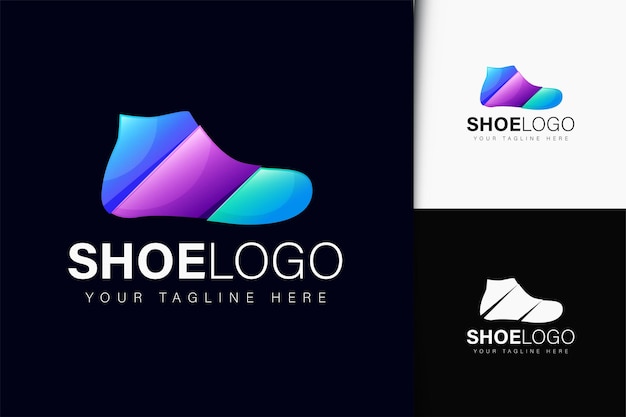 Shoe logo design with gradient