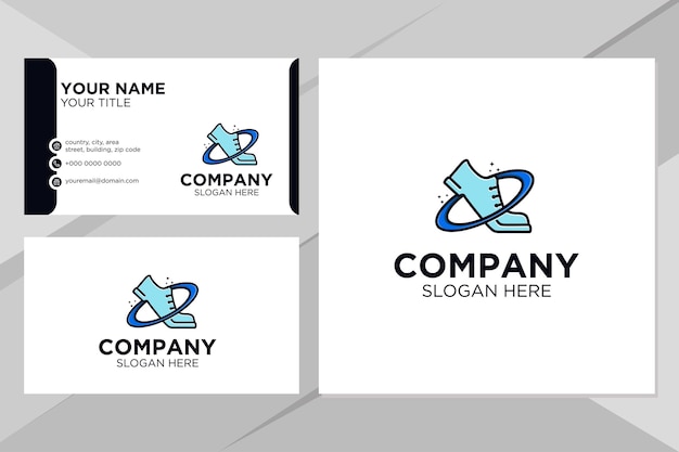 Shoe logo suitable for company with business card template