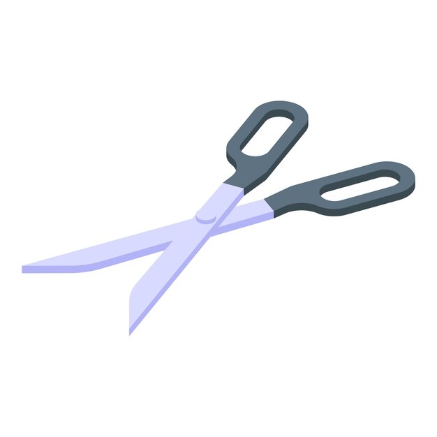 Shoe repair scissors icon Isometric of shoe repair scissors vector icon for web design isolated on white background