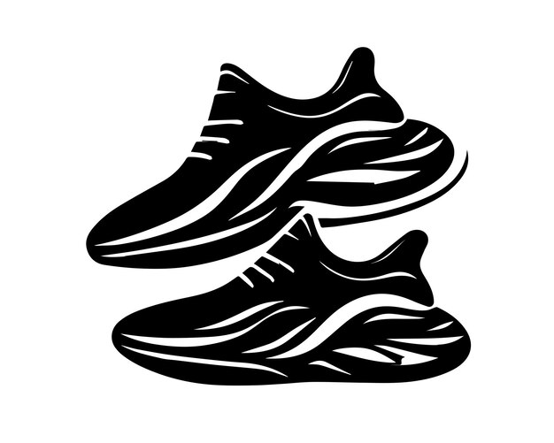 Vector shoe silhouette vector icon graphic logo design