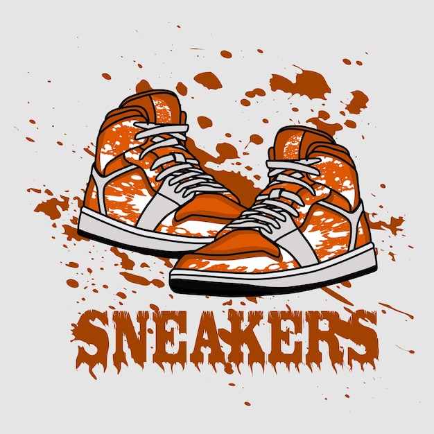 Vector shoe sneaker footwear vector and illustration