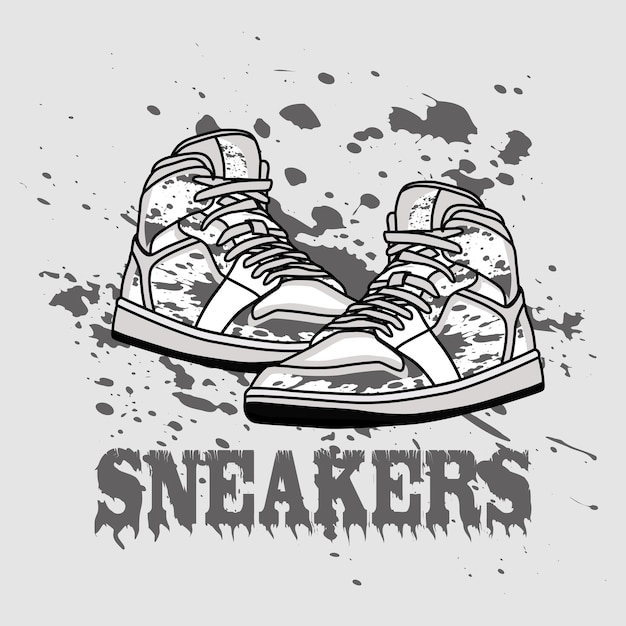 Vector shoe sneaker footwear vector and illustration