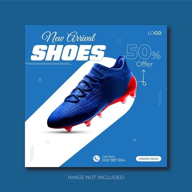 Shoe social media post and Instagram post web banner template