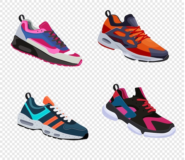 shoe templates collection colorful modern sketch