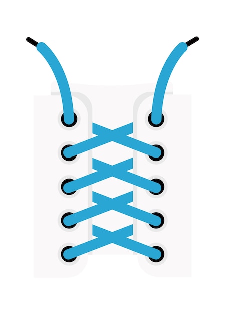 ベクトル 靴を固定するための靴ひもフラット アイコン