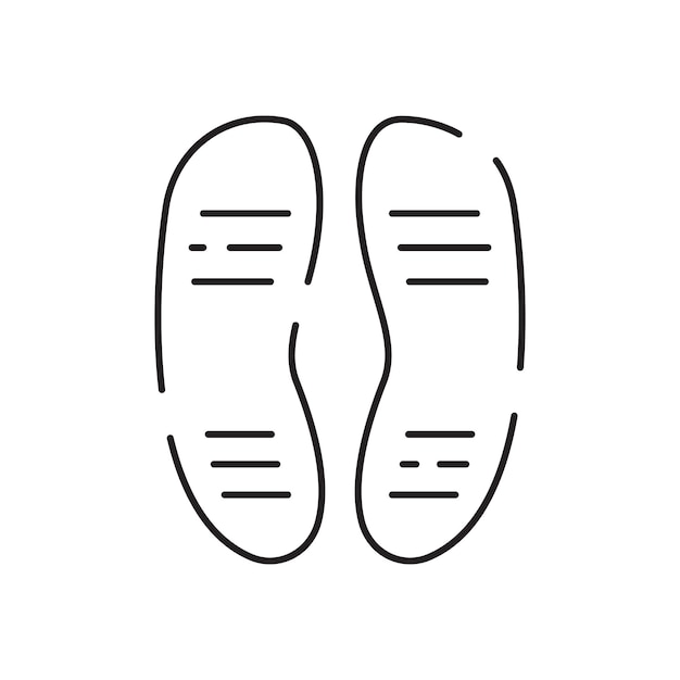 靴屋のライン アイコン かかとの靴のショップや店舗でのクライアントの長さの寸法とサイズ チャートの測定 フラット スタイルのミニマリスト ベクトル