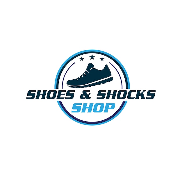 靴とショックの会社のロゴと靴のアイコン