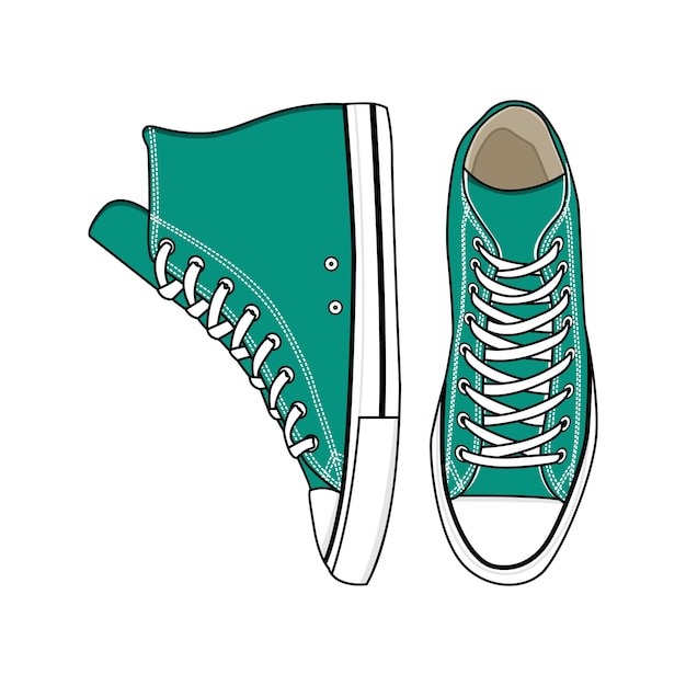 Вектор shoes_converse shoe hight - векторное изображение и иллюстрация чака тейлора