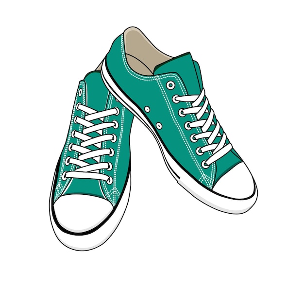 Shoes_Converse Shoe Low Chuck Taylor's Vector Image And Illustration