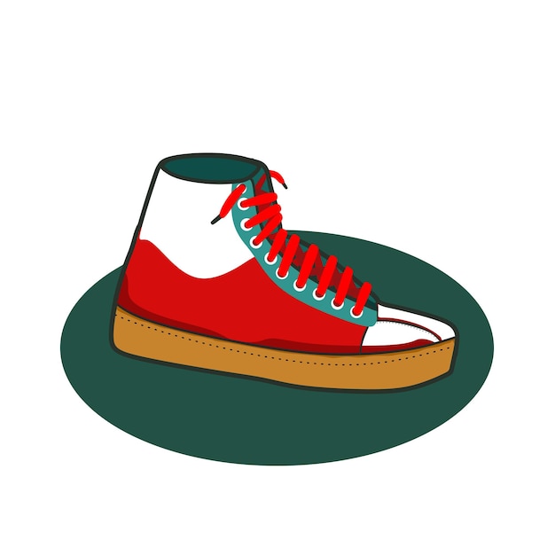 Scarpe dal design piatto. questa illustrazione vettoriale può essere utilizzata per siti web, t-shirt, banner, post, blog.