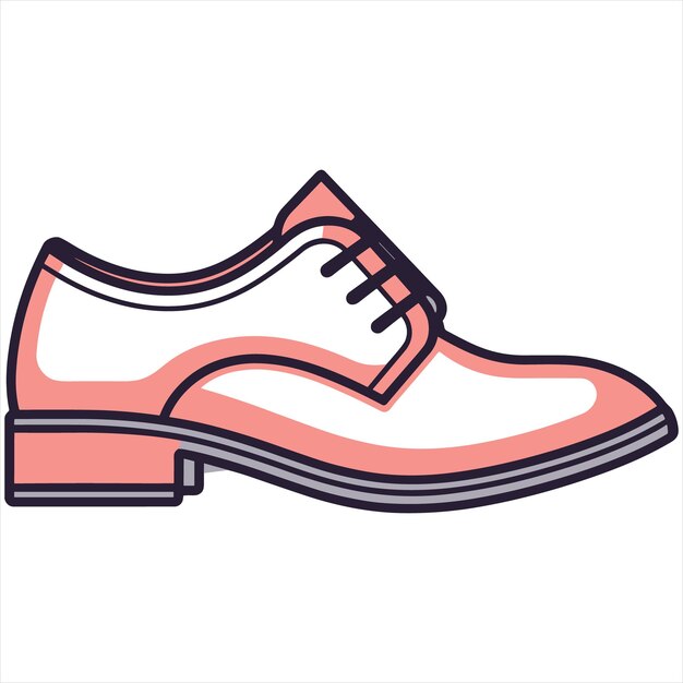 shoes flat icon outline in the style of simple vector