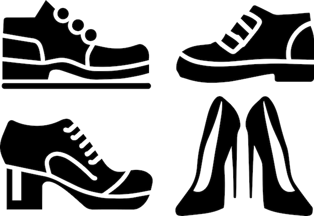 Vector shoes icon vector pack 5