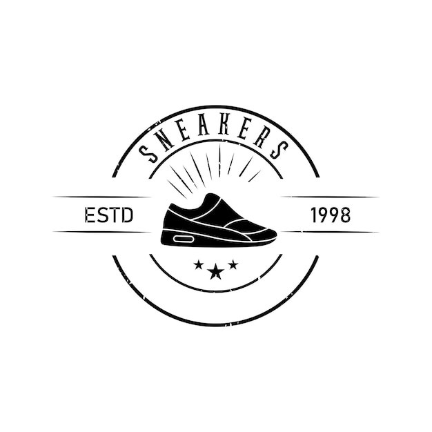 Vettore illustrazione di vettore di progettazione di logo di scarpe