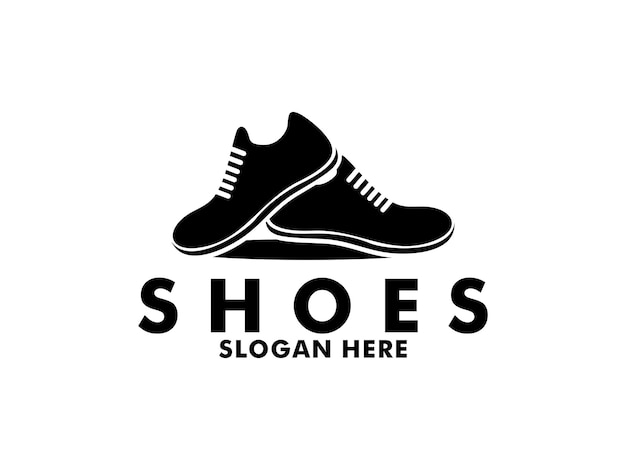 Icona del logo delle scarpe modello vettoriale del logo della sneaker delle scarpe isolato su sfondo bianco