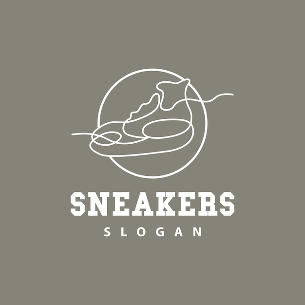 Shoes Logo Shoes Design Simple Minimalist Line Style Fashion Brand Vector Icon Illustration