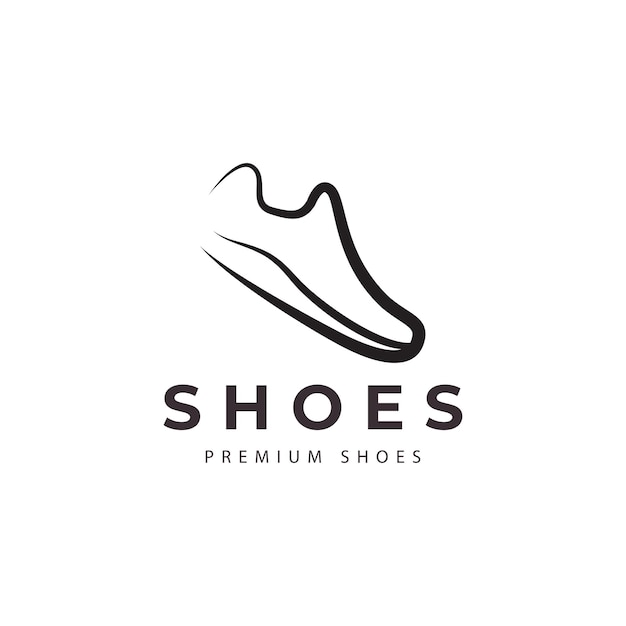 Vector shoes minimalist line logo vector icon illustration design