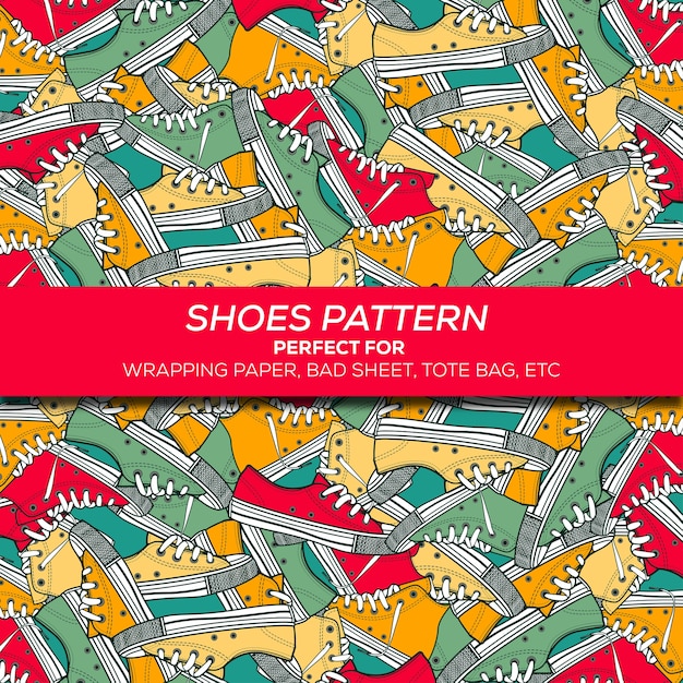 Shoes pattern wrapping paper