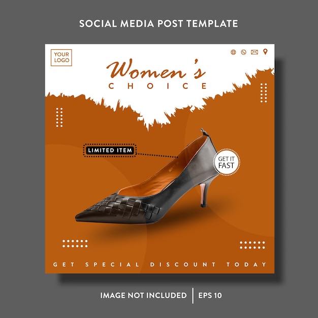 shoes product promotion sale social media post or flyer template