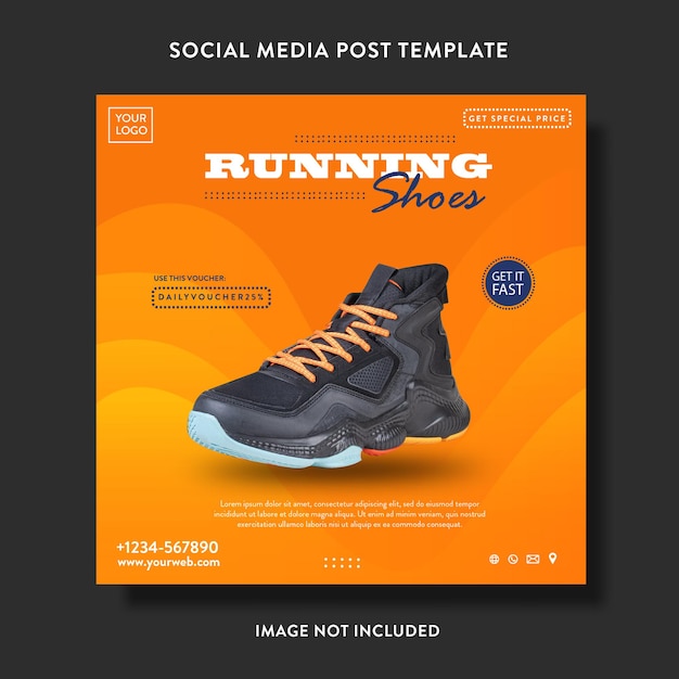 Shoes product promotion sale social media post or flyer template