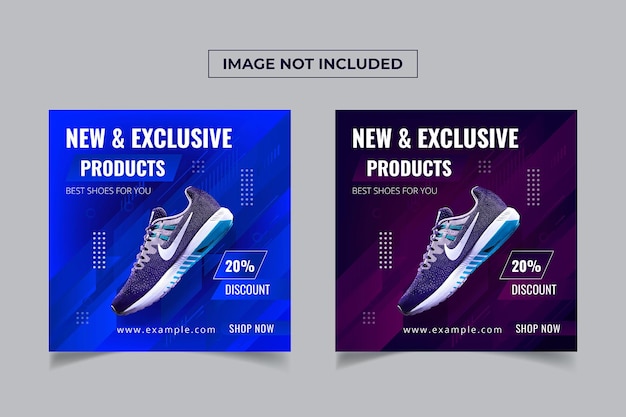 shoes sale social media post template