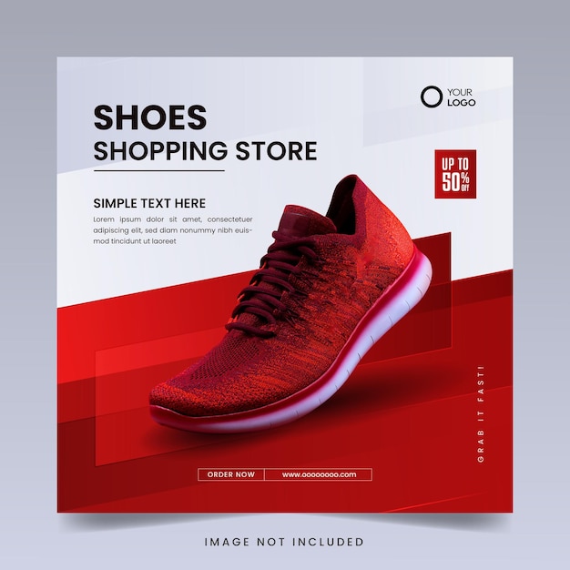 Shoes sale social media promotion banner template