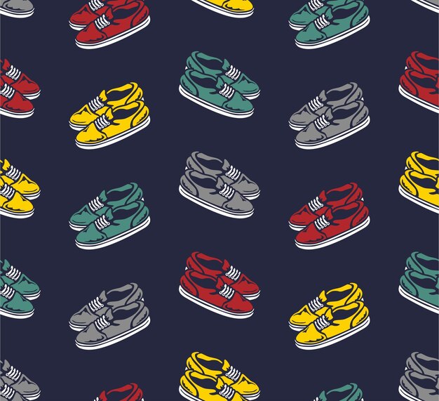 Shoes seamless pattern background