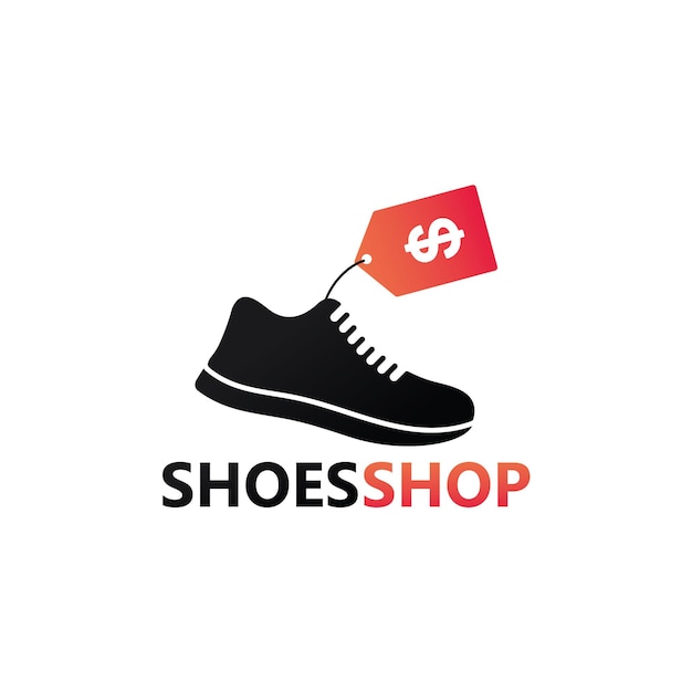 Premium Vector | Shoes shop logo template design