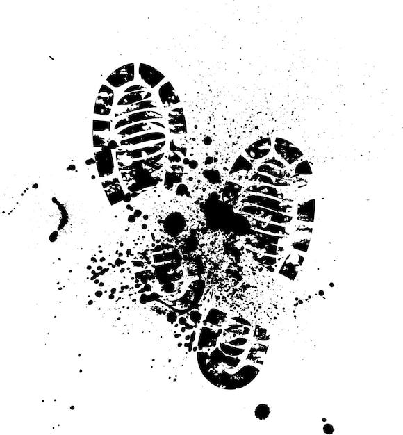 Vector shoes silhouette background