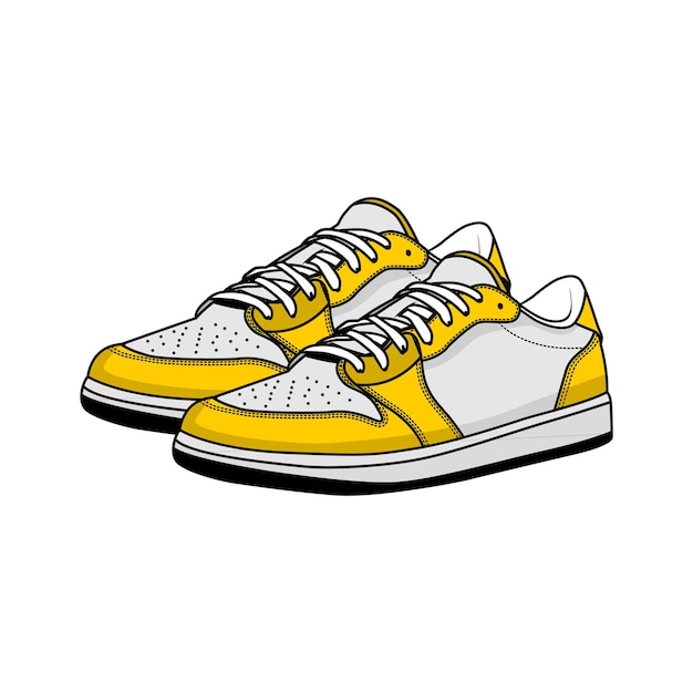 Scarpe sneaker calzature vettore e illustrazione