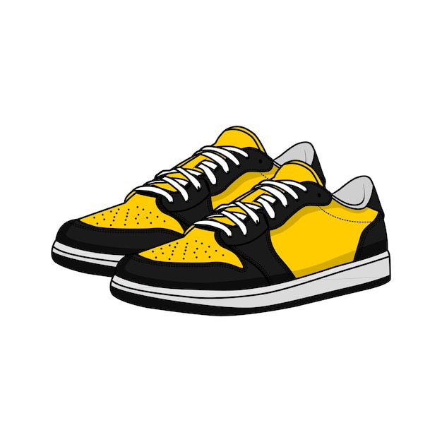 Vector shoes sneaker footwear vector and illustration