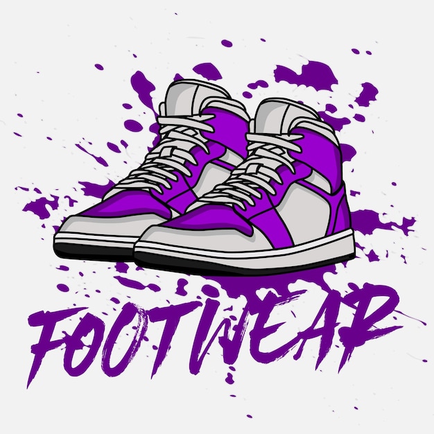 Premium Vector | Shoes sneaker footwear vector and illustration