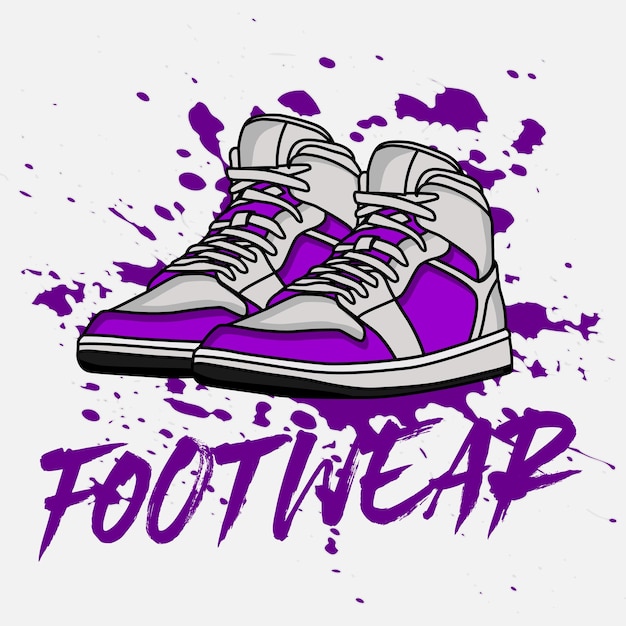 Shoes Sneaker Footwear Vector And Illustration