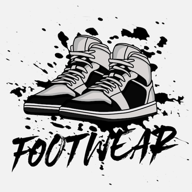 Shoes Sneaker Footwear Vector And Illustration