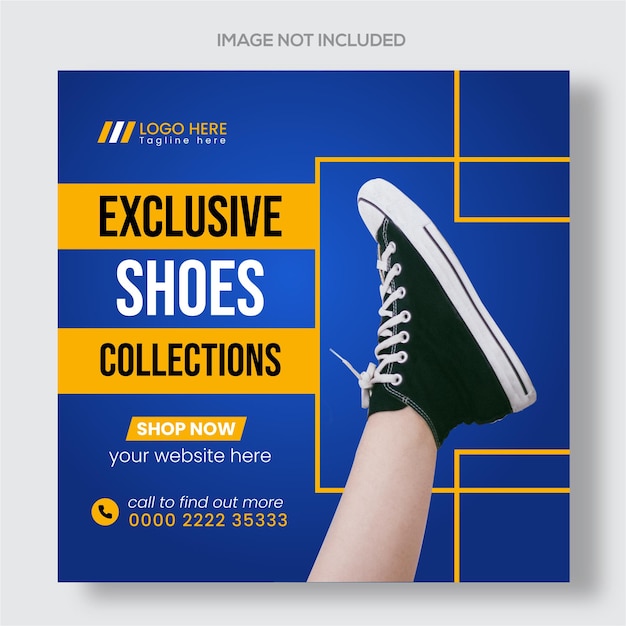 Vector shoes social media banner and facebook instagram promotional new design 2022