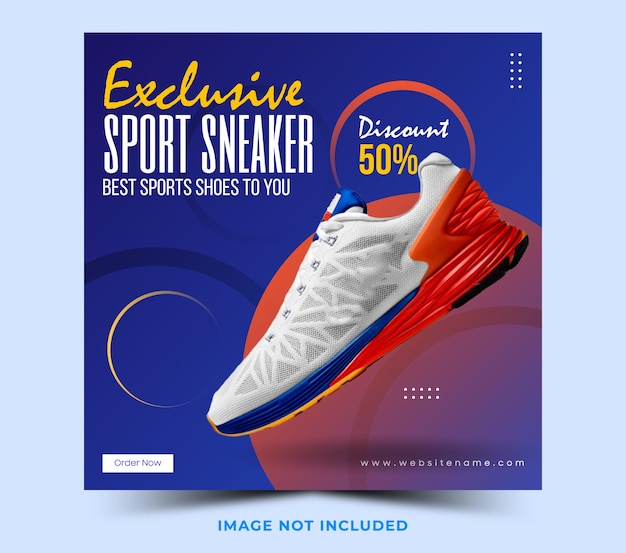 Vector shoes social media banner template