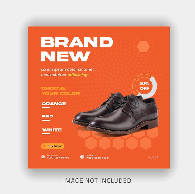 Shoes social media instagram post templates